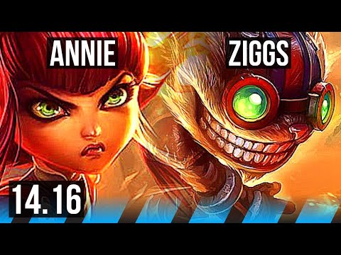 ANNIE vs ZIGGS (MID) | 14/5/16, Rank 13 Annie | NA Master | 14.16