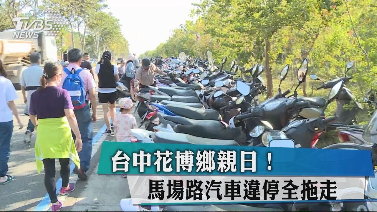 台中花博鄉親日! 馬場路汽車違停全拖走