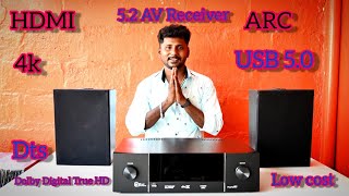 🔥5.2 AV Receiver HDMI ARC OPTICAL COAXIAL  5.O USB 💥  Siva Audio's bhavani