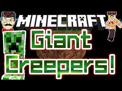 Minecraft Mods - GIANT CREEPER Attack on Village !