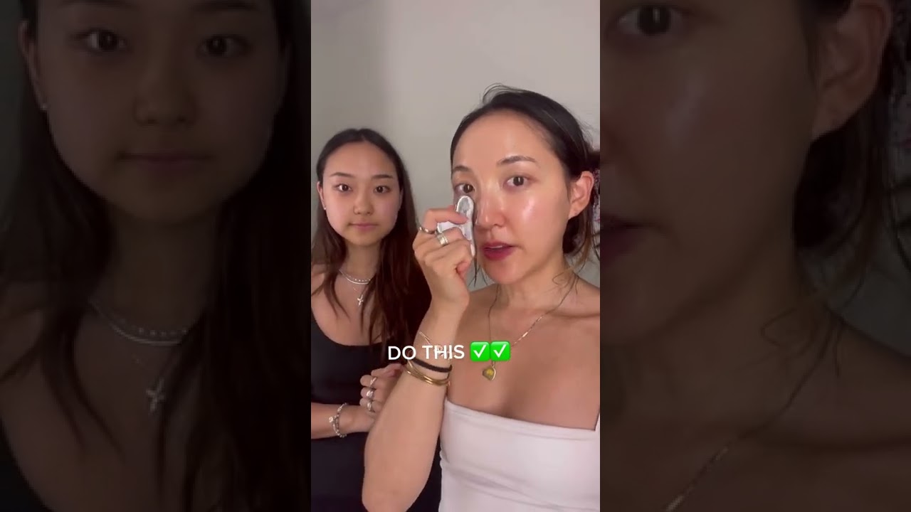 Watch video my sister was using guasha the wrong way... #facemassage Now my sister was using guasha the wrong way... #facemassage