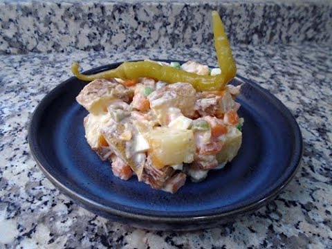 Ensaladilla rusa de patatas asadas