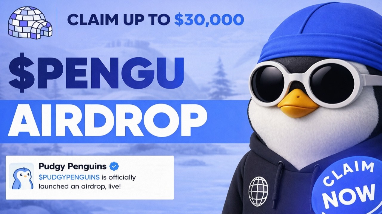 CRYPTO AIRDROPS : Pudgy Penguins Airdrop Second Season On Solana | Claim $PENGU NOW