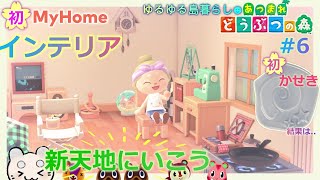 #6【あつ森】初インテリア☻“新天地”にいこう☻初かせき★鑑定結果は..？ ゆるゆる“島暮らし”☻ まろまゆの【あつまれどうぶつの森 実況】