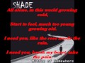 Beside Me-Shade with lyrics