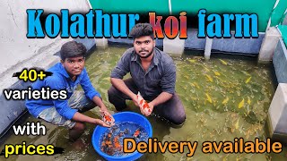 4rs முதல் Koi carp|aquafarm visit|40+ varieties|with price|kolathur farm visit|Xploring💫