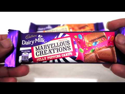 CADBURYS DIARYMILK JELLY POPPING CANDY & COOKIE GUMMY CRUNCH #SNACK UNWRAPING