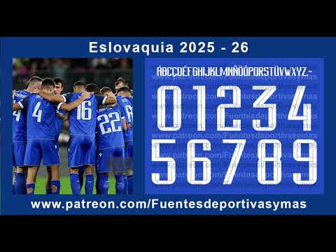 Tipografia Eslovaquia 2025 - 26 Font Slovakia 2025 - 26 Fonte Eslovaquia 2025 - 26
