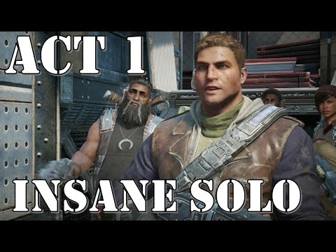 Gears of War 4 – Act 1 – INSANE SOLO Walkthrough Playthrough [Village Defense]