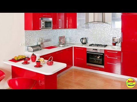 100 Red kitchen design. Ideas for design, combinations of red with other colors.