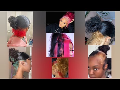 Skunk stripe hair/hair transformation/stripe tutorial...