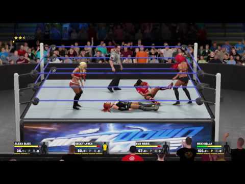 WWE 2K17 Alexa Bliss vs Eva Marie vs Becky Lynch vs Nikki Bella