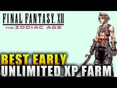 Final Fantasy XII The Zodiac Age How To Level Up Fast "Final Fantasy Zodiac Age Unlimited XP Farm"