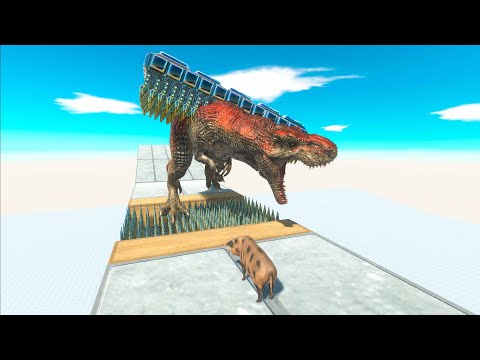 GIANT SPIKES OF DEATH Who Can Jump Over? - Animal Revolt Battle Simulator