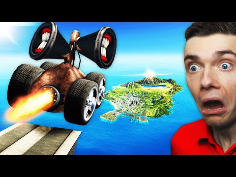 Jumping SIREN HEAD CARS Across ENTIRE GTA 5 (Record)