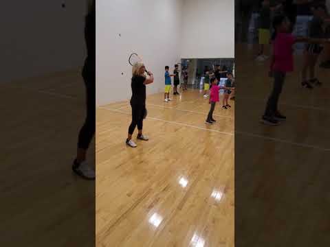 Junior Racquetball Backhand Skeleton Drill