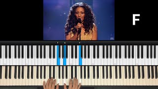 Piano tutorial: Alexandra Burke - Hallelujah (X-Factor final performance 2008)