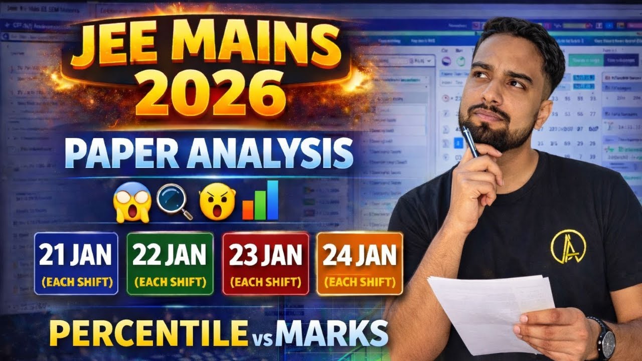 Marks Vs Percentile JEE Mains 2026 😱| 21 , 22 , 23 , 24 January Analysis❓😱| JEE Main 2026 Cut off✅