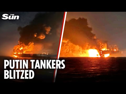Putin's shadow fleet tankers DESTROYED as 'Ukraine drones' hit vessels in Black Sea