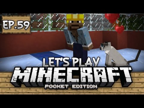 Survival Let's Play Ep. 59 - CATS ON SKATES!!! - Minecraft PE (Pocket Edition)