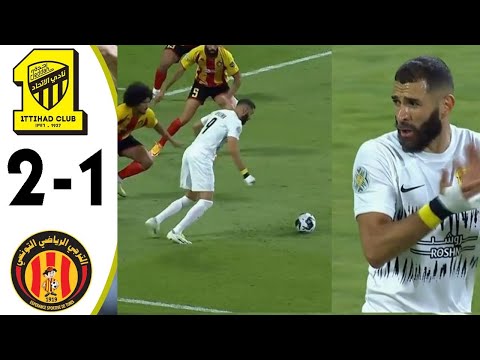 Benzema worldclass goal and assist 💕 PRIMEIRO GOL DE BENZEMA debut 😱 Al-Ittihad vs ES Tunis 2-1
