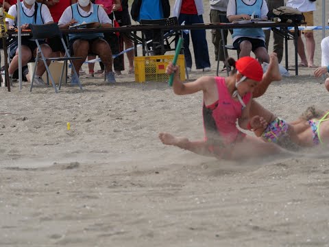 【祝　優勝】キヨハ　ビーチフラッグス予選～決勝まで　小学5，6年女子　全日本ビーチ　2022.06.05