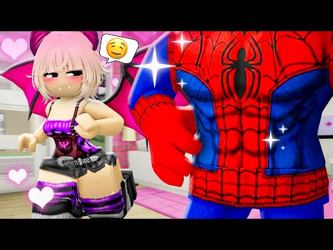 SPIDERMAN JJ and BAT GIRL Fall in LOVE at First Sight?! 💖 - Maizen Roblox