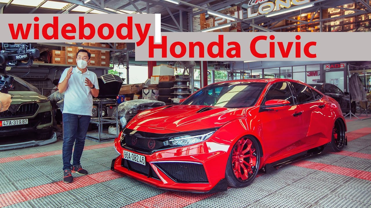 Khám phá Honda CIVIC gen10 độ Widebody cực khủng, độc bản ra lò từ garage PhiLong Auto