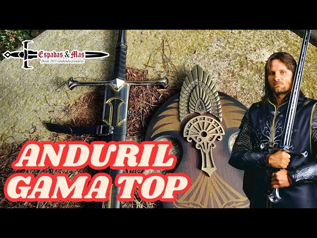 Vídeo relacionado con AMONT | Espada Andúril Decorativa El Señor de los Anillos | Réplica Sin Filo de Bambú con Runas para Exhibición Coleccionista | EYM