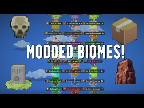 45 Islands With Modded Biomes Fight To The Death! - WorldBox Battle Royale