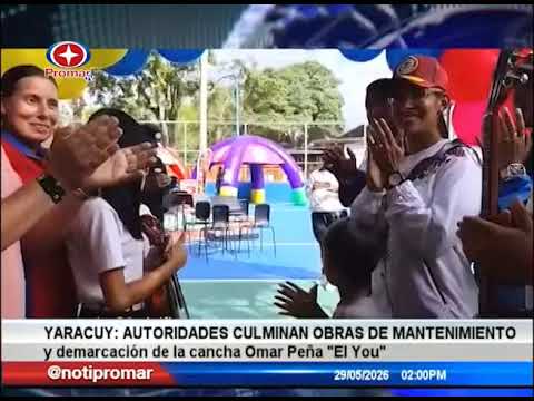 Yaracuy: Autoridades culminan obras de mantenimiento y demarcación de la cancha Omar Peña “El You”