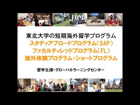 東北大学生の長期海外留学プログラム