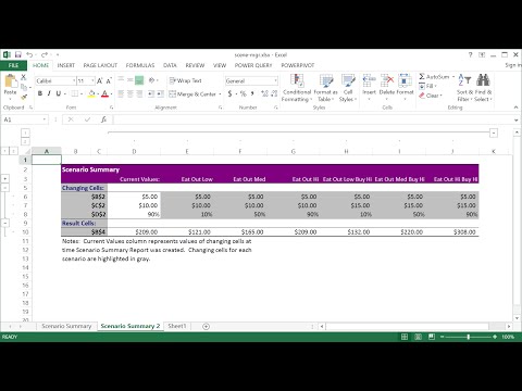 How to Use Excel Scenario Manager