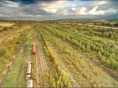 Abandoned train depot, Healey Mills at Horbury, Ossett - West Yorkshire by Drone