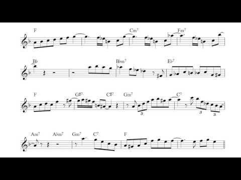 Four - Stan Getz tenor sax solo transcription