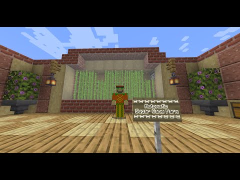 Minecraft - Simple and Easy - 1.19+ Automatic Sugar Cane Farm Tutorial