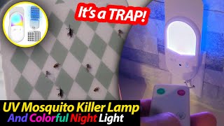 It's a TRAP!! Flying Insect Trap / Fruit Fly Killer Lamp with Colorful Night Light for kitchen