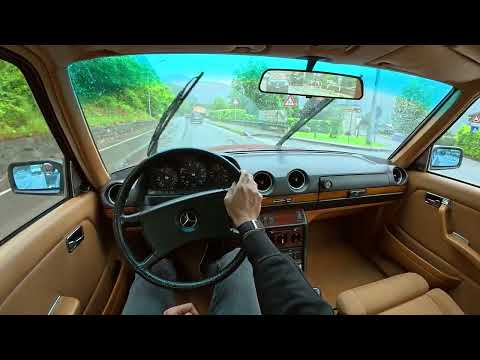 Thumbnail for POV - 1981 Mercedes 240D W123 on a rainy day - ASMR Youngtimer driving