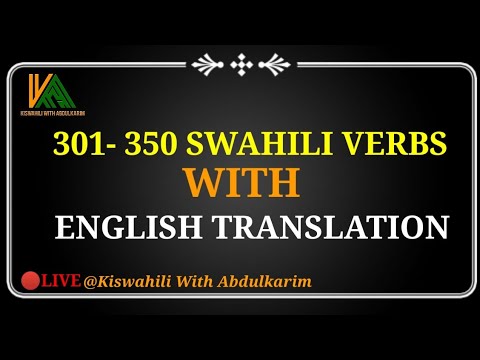 301-350 Swahili verbs