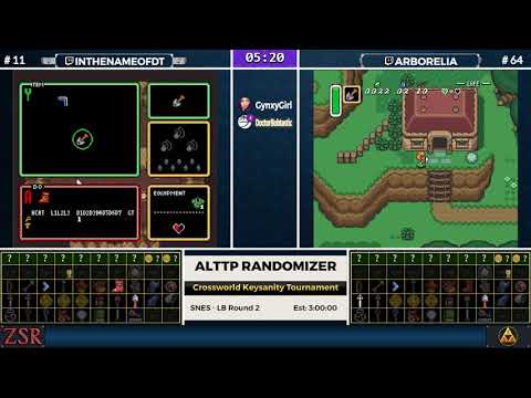 ALttPR Crossworld Keysanity Tournament: LB Round 2 - inthenameofDT vs. arborelia