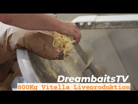 Dreambaits Factory - Liveproduktion von 800Kg Vitella Boilies - Große Produktion in Belgien
