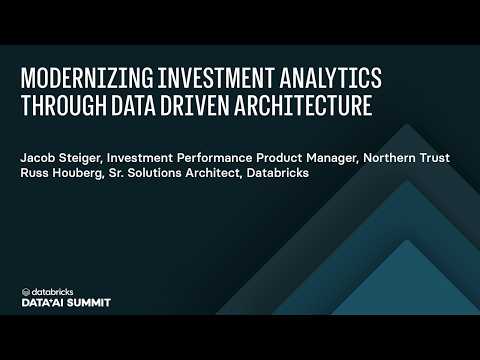 Watch: Modernizing Investment Analytics with Spark Declarative Pipelines and Serverless Compute