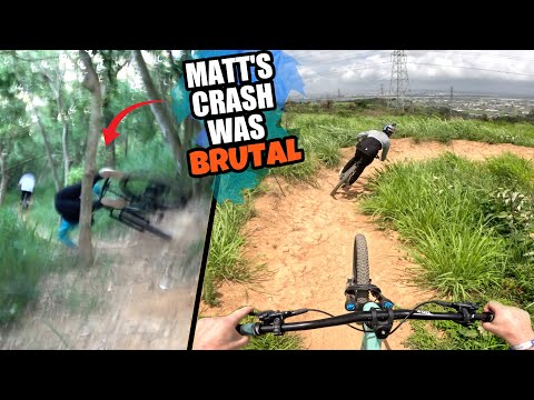 RIDING MTB WITH MATT JONES ENDS WITH BRUTAL CRASH!