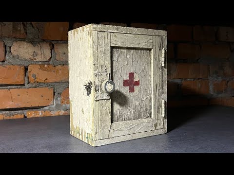 Old Rotten Wooden First Aid Kit Restoration