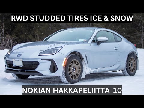 RWD Studded Tires Ice & Snow - Nokian Hakkapeliitta 10 Review - Subaru BRZ Manual - 4K