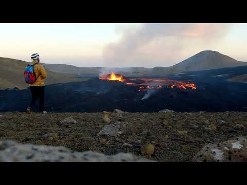 GoPro Footage of New Eruption Fissure in Iceland - 14th August 2022
