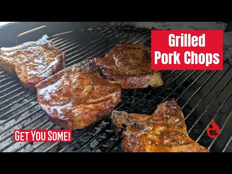 Grilled Pork Chops on the Weber Kettle