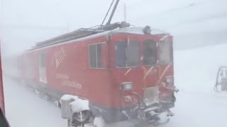 Switzerland: Train Travel, Andermatt Blizzard, 29Dec11