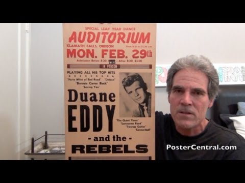 Thumbnail for Duane Eddy Concert Window Card 1960 Twang Guitar Great by Eddy