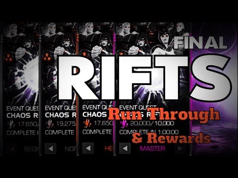 Final Rifts!!! Beginner + Normal + Heroic + Master(2X)!!!!! - Marvel Contest of Champions